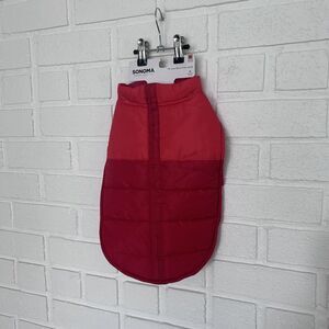 Dog Puffer Jacket Medium 20 - 35 Pounds Red Sonoma Msrp 39.99